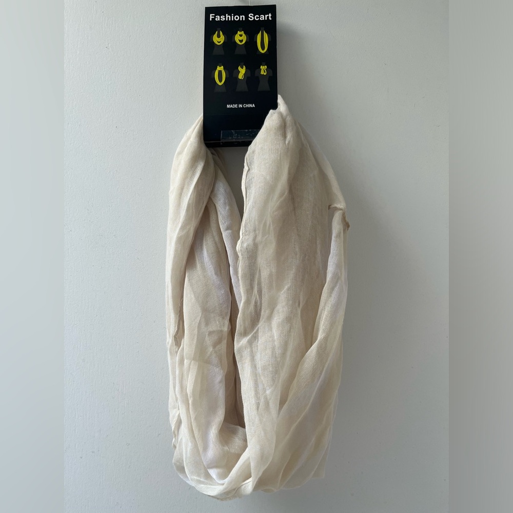 Cream Lightweight Scarf